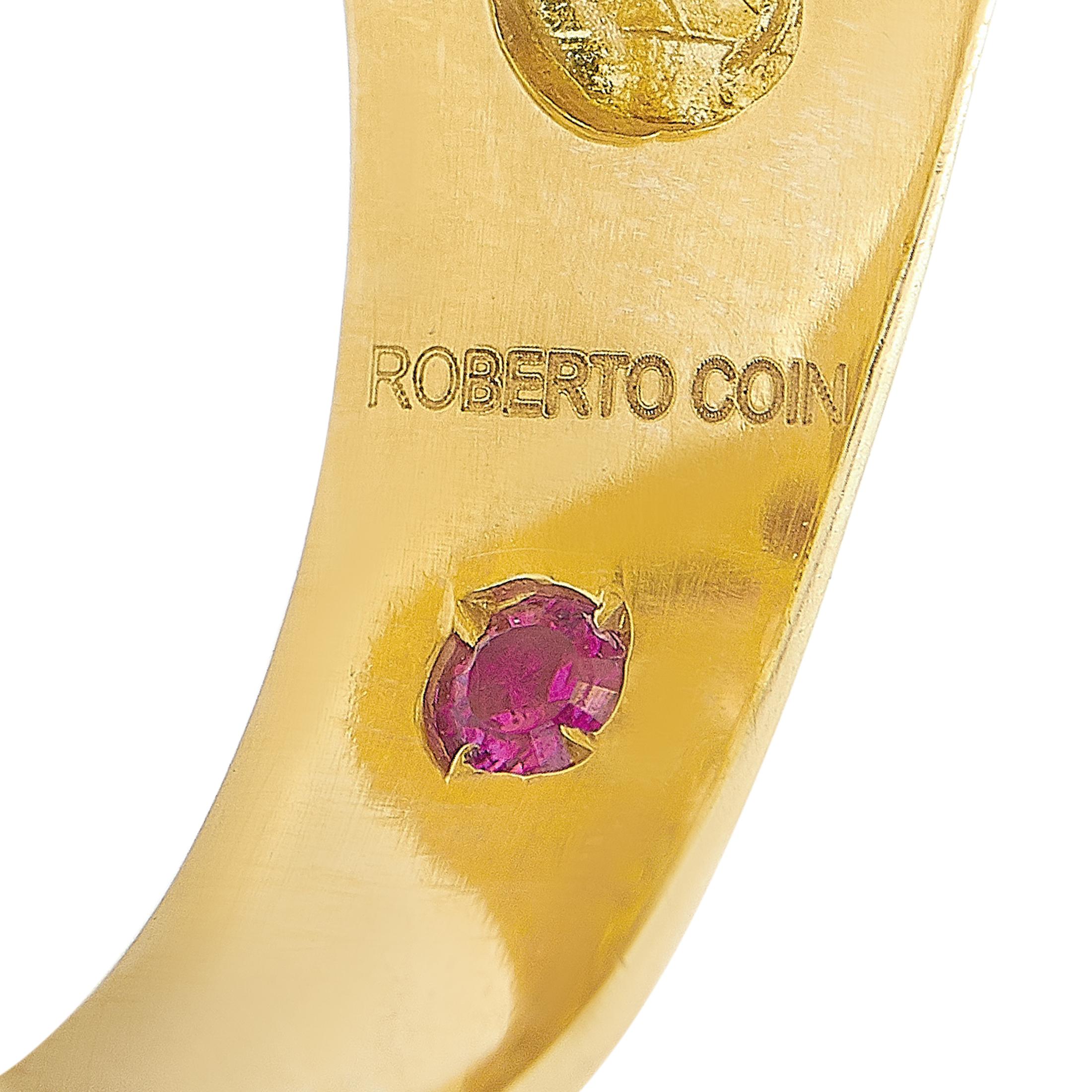 Women's Roberto Coin 18 Karat Yellow Gold Diamond and Rutilated Quartz Ring