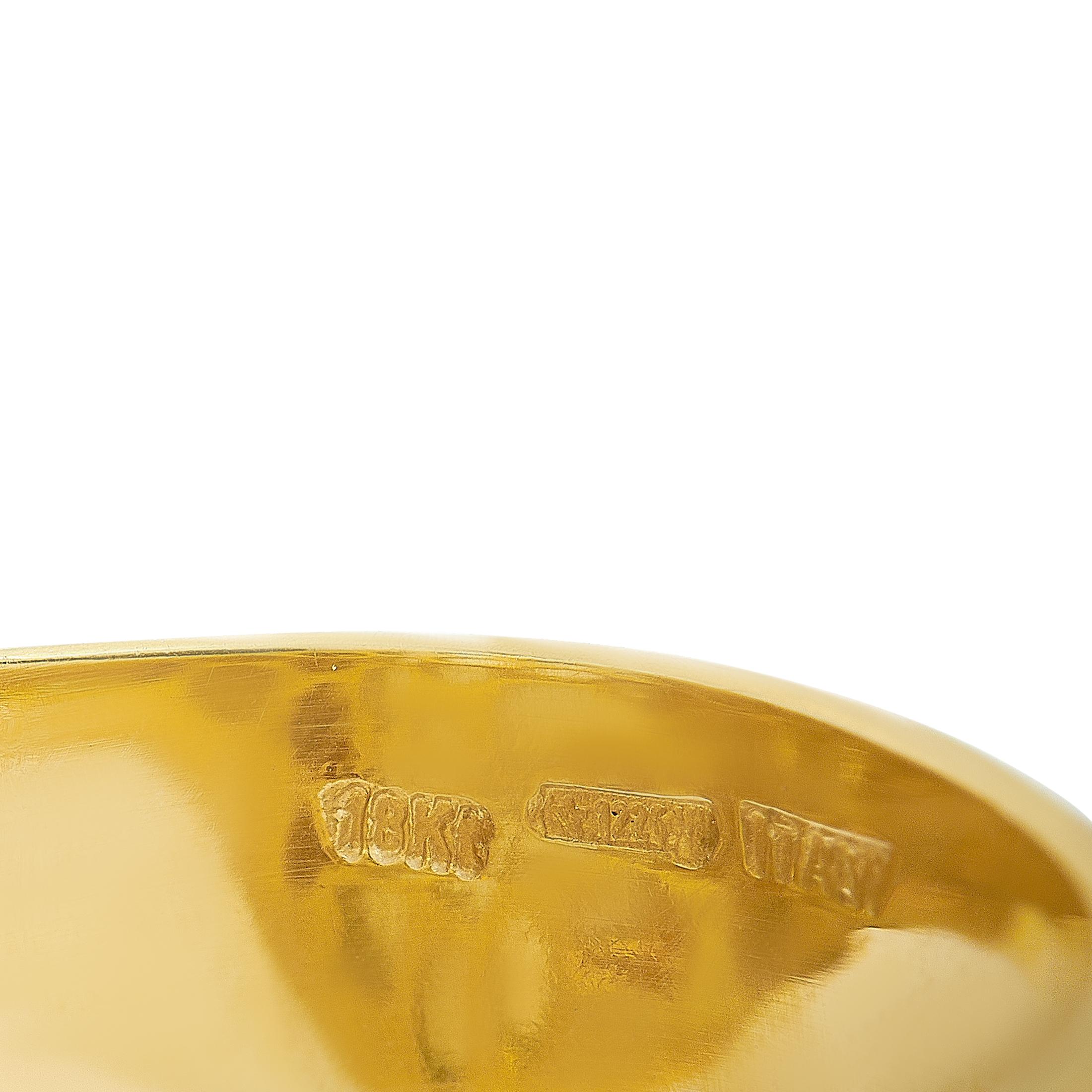 Roberto Coin 18 Karat Yellow Gold Diamond and Rutilated Quartz Ring 1