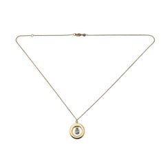 Roberto Coin 18K Yellow Gold Diamond Cento "O" Drop Pendant Necklace #25401