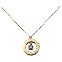 Roberto Coin 18K Yellow Gold Diamond Cento "O" Drop Pendant Necklace #25401
