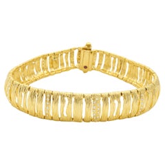 Roberto Coin 18K Yellow Gold Diamond Elephant Skin Bracelet Roberto Coin 18K Yellow Gold Diamond Elephant Skin Bracelet