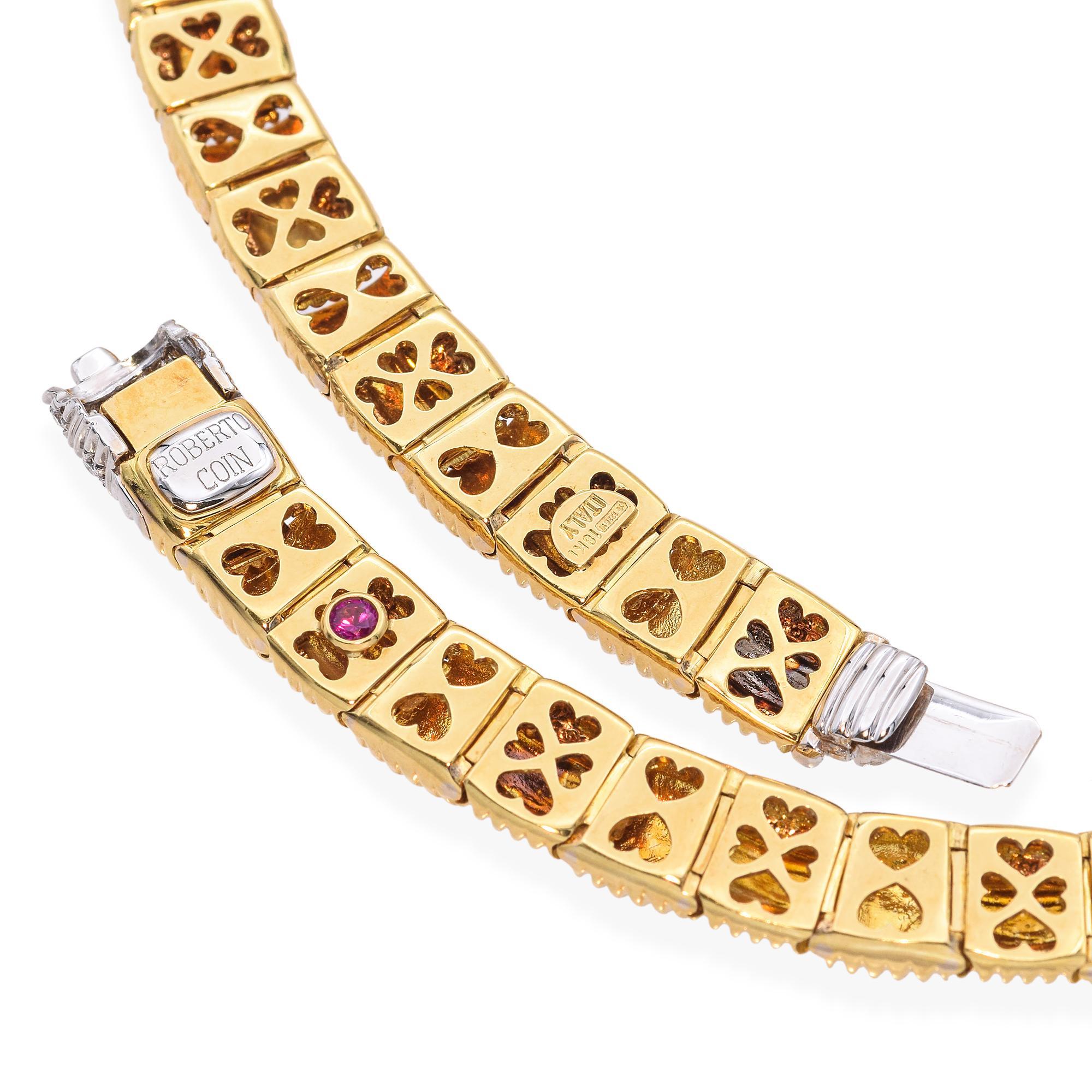 Roberto Coin - Collana di diamanti in oro giallo 18 ct. In condizioni buone in vendita a New York, NY