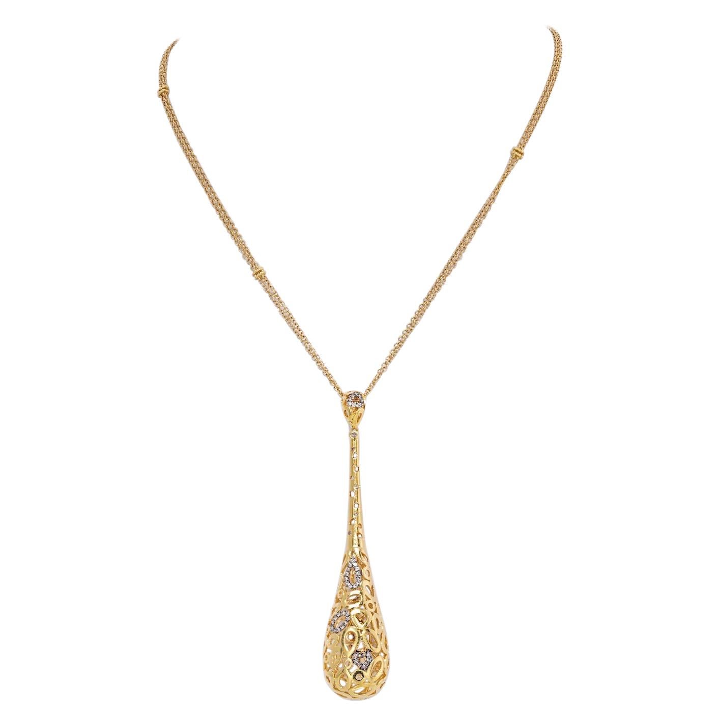 Roberto Coin 18K Yellow Gold Diamond Pendant