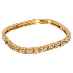 Roberto Coin Armreif Pois Moi, Münze 18K Gelbgold Diamant
