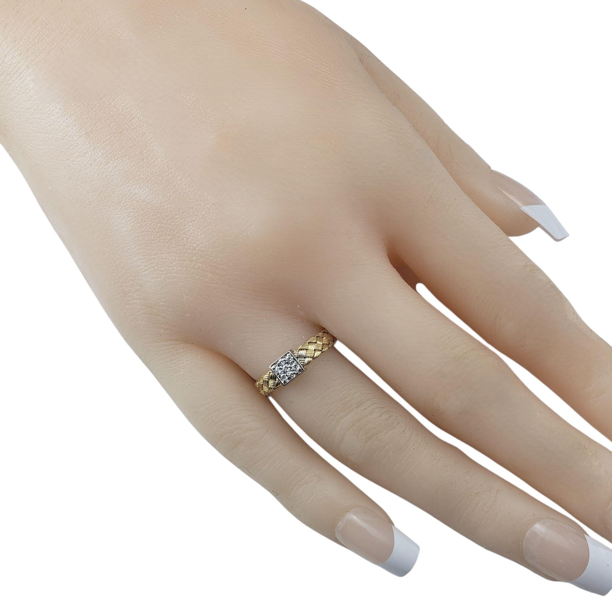 Roberto Coin 18K Yellow Gold & Diamond Primavera Ring Size 4.75 #21966 For Sale 2