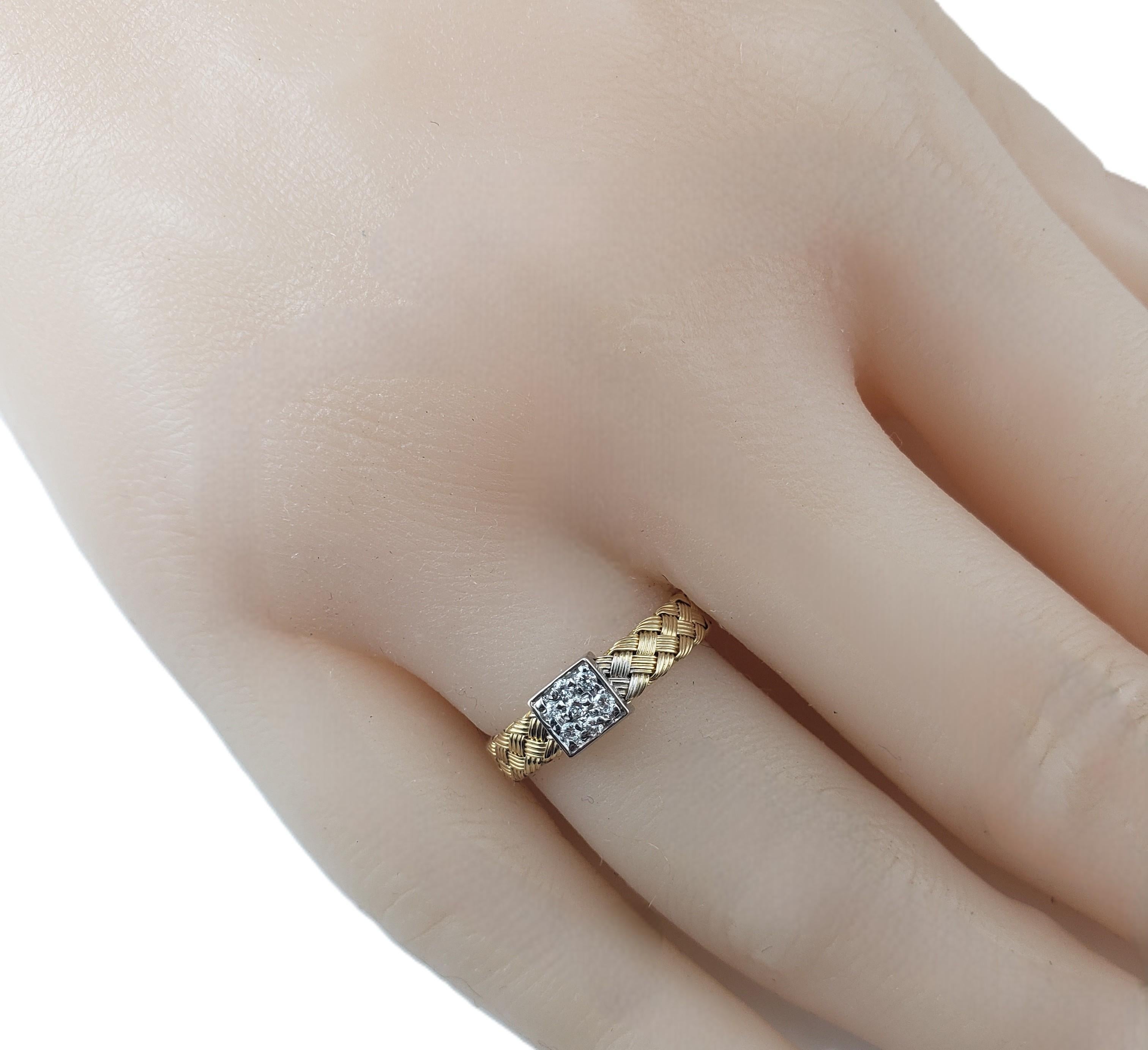 Roberto Coin 18K Yellow Gold & Diamond Primavera Ring Size 4.75 #21966 For Sale 3