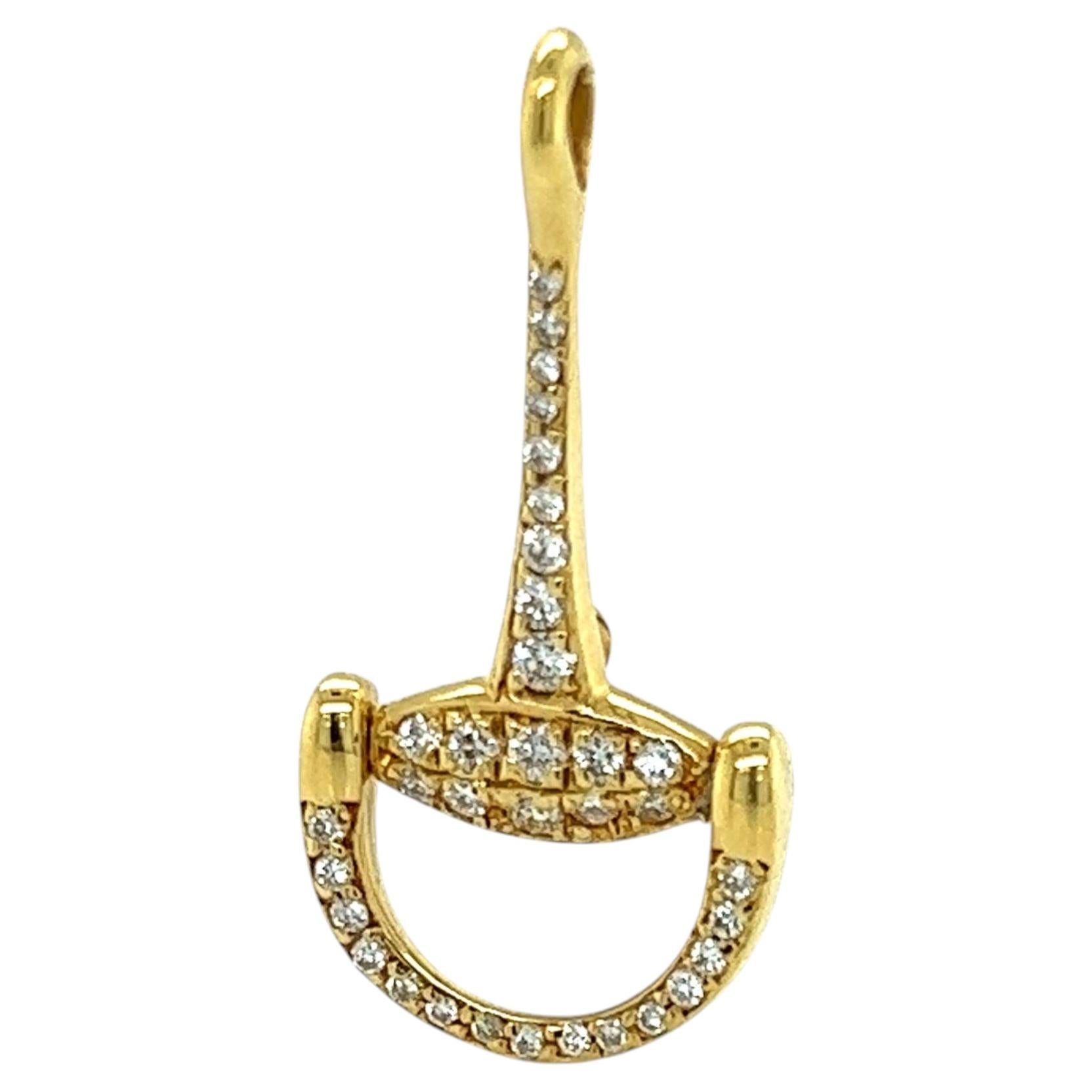 Roberto Coin Ciondolo con diamante in oro giallo 18 carati a forma di bocconcino per cavallo