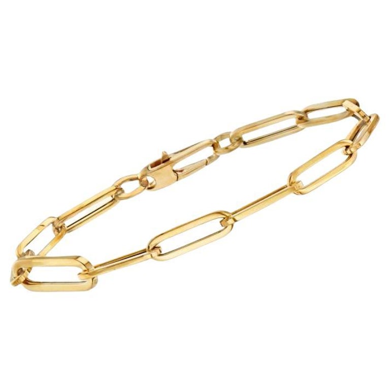 Roberto Coin Yellow Gold Paperclip Chain Bracelet