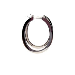 Roberto Coin 18K Yellow Gold Flat Oval Hoop Earrings
