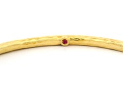 Roberto Coin 18k Yellow Gold Hammered Finish Slip On Stackable Bangle Bracelet