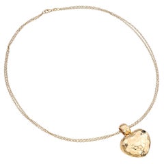 Roberto Coin 18k Yellow Gold Hammered Heart Pendant