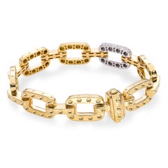 Roberto Coin 18K Yellow Gold Link Pave Diamond Link Bracelet