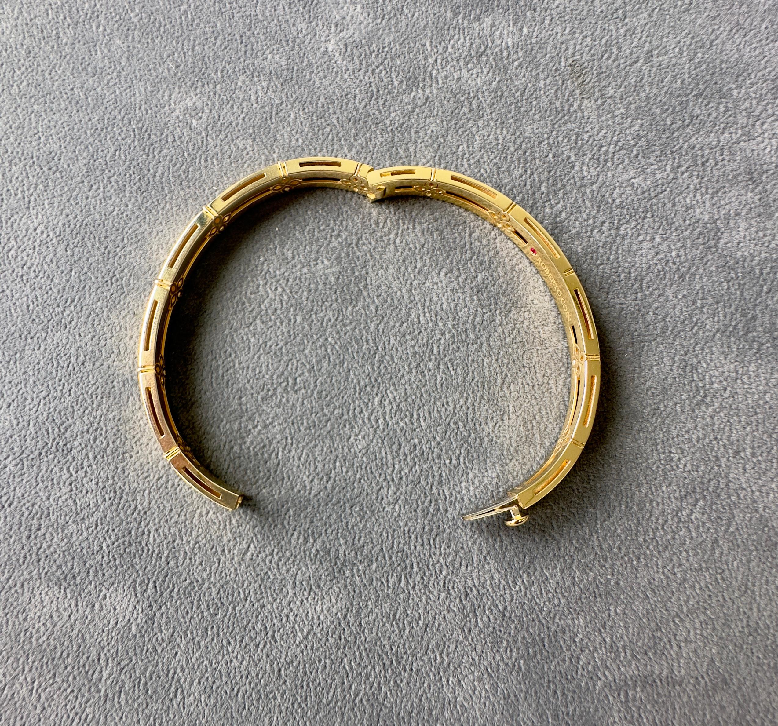 Roberto Coin 18k Yellow Gold Love in Verona Diamond Accent Bangle en vente 5