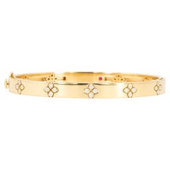 Roberto Coin 18k Yellow Gold Love in Verona Diamond Accent Bangle