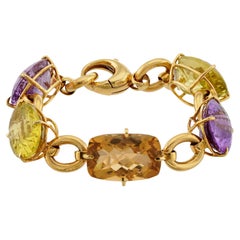 ROBERTO COIN Bracelet de pierres précieuses multicolores en or jaune 18 carats