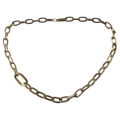 Roberto Coin 18K Gelbgold Oval Link Papier Clip Halskette #21048