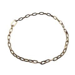 Roberto Coin 18K Gelbgold Oval Link Papier Clip Halskette #21371
