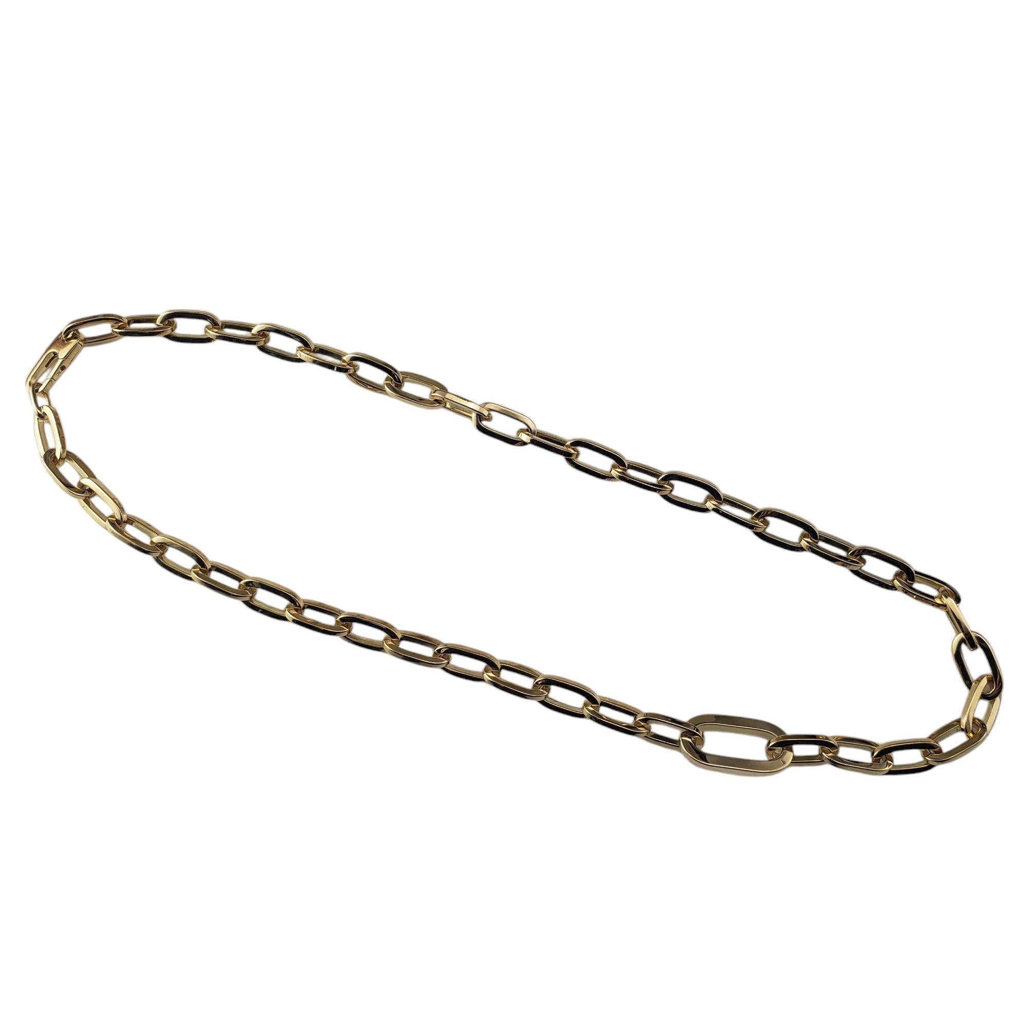 Contemporary Roberto Coin 18K Yellow Gold Oval Link Paper Clip Necklace #21371 For Sale