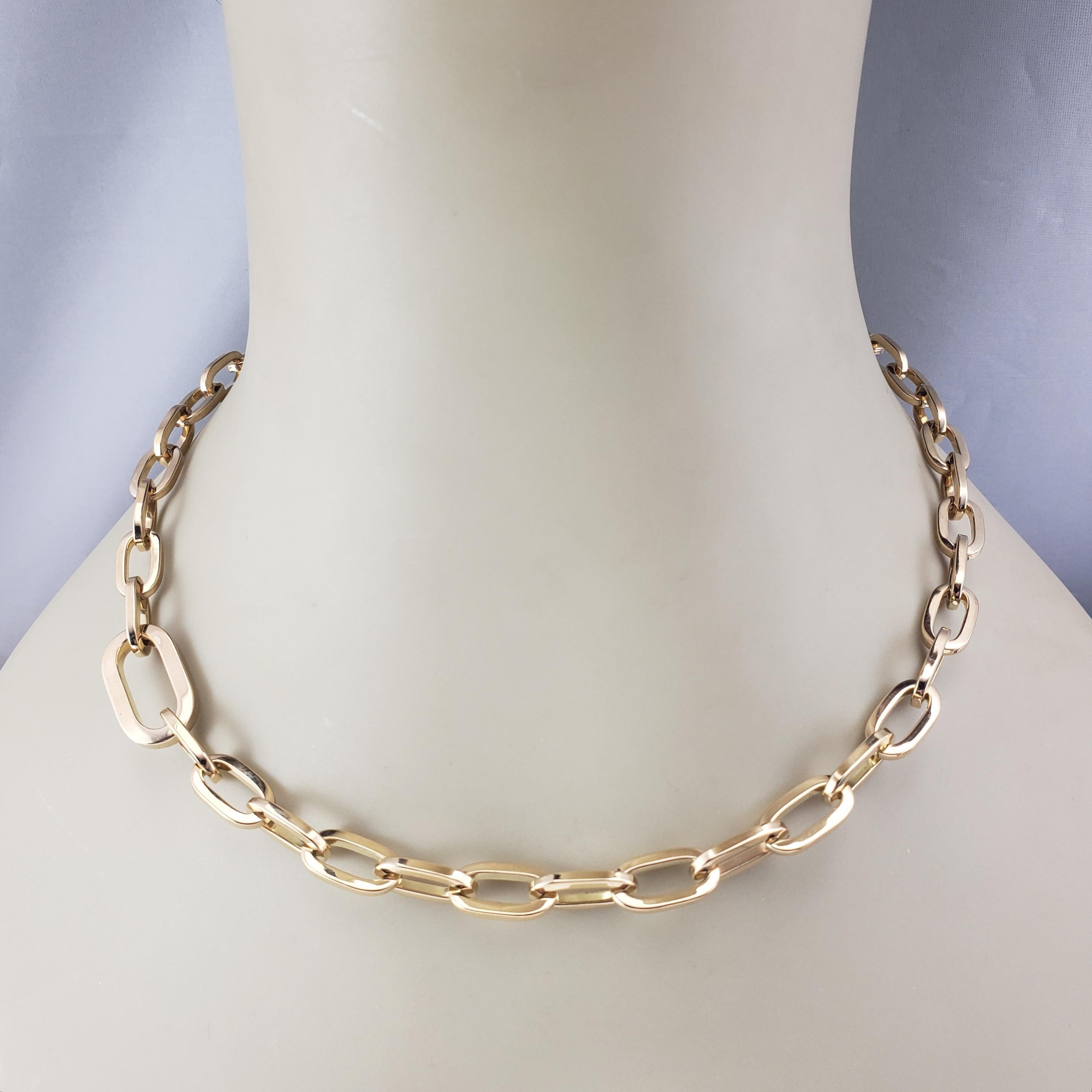 Roberto Coin 18K Yellow Gold Oval Link Paper Clip Necklace #21371 For Sale 1