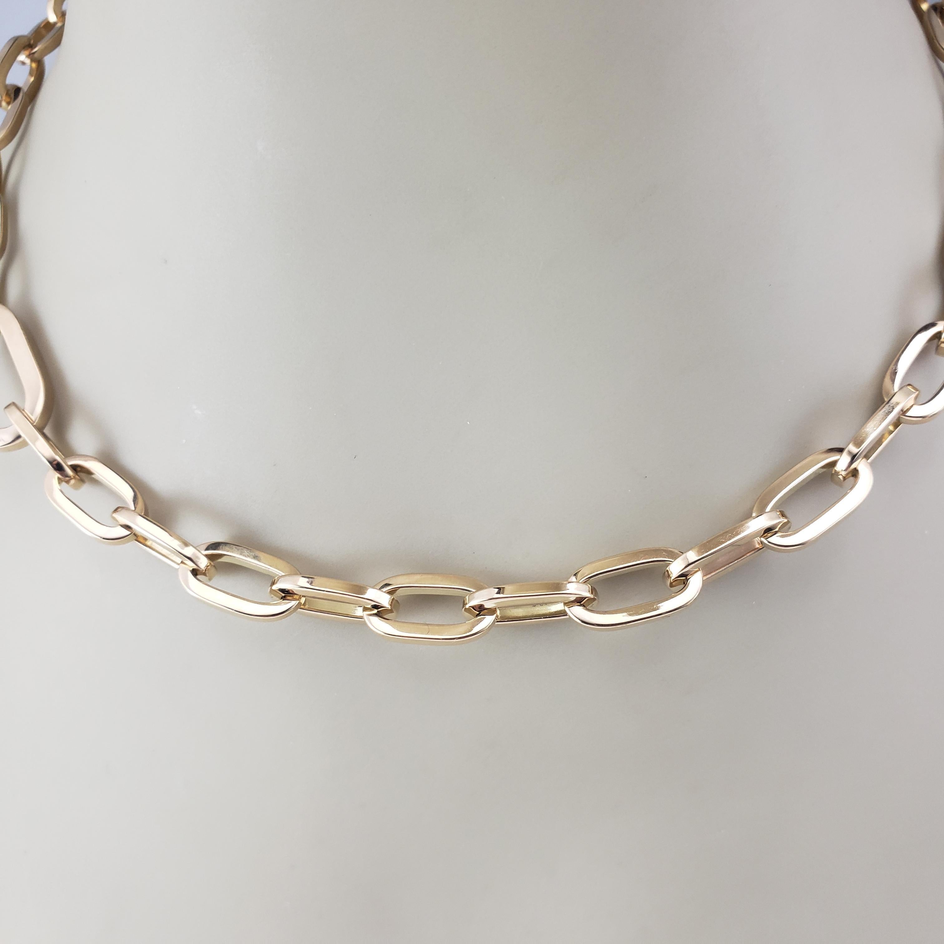 Roberto Coin 18K Yellow Gold Oval Link Paper Clip Necklace #21371 For Sale 2