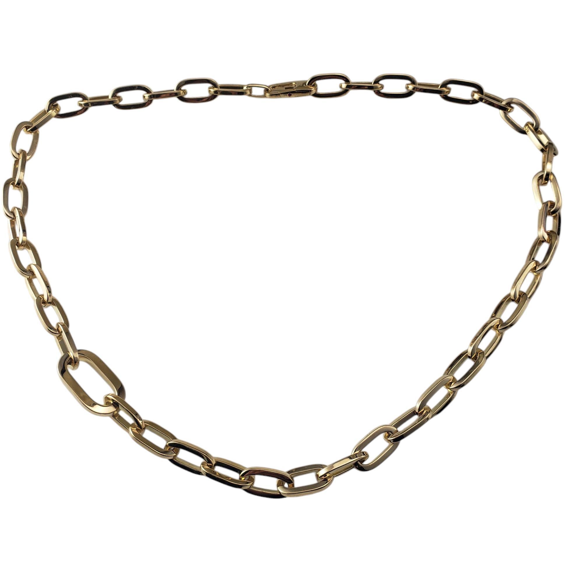 Roberto Coin 18K Yellow Gold Oval Link Paper Clip Necklace #21371 For Sale