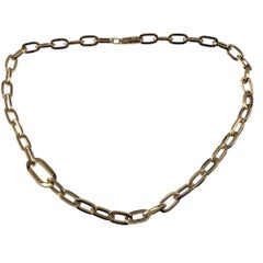 Roberto Coin 18K Yellow Gold Oval Link Paper Clip Necklace #21371
