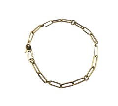 Roberto Coin 18K Gelbgold Papier Clip Kette Link Armband #21018