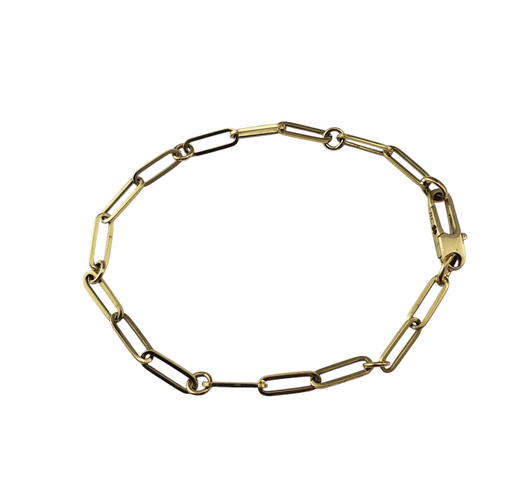 Roberto Coin 18K Gelbgold Papier Clip Kette Link Armband #21018 (Zeitgenössisch) im Angebot