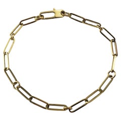 Roberto Coin Pulsera de eslabones de cadena con clip de oro amarillo de 18 quilates #21018
