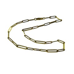 Roberto Coin 18K Yellow Gold Paperclip Necklace with Box #22424
