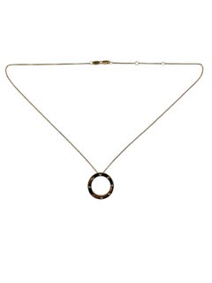 Roberto Coin 18K Yellow Gold Pois Moi Circle Pendant Necklace #24534