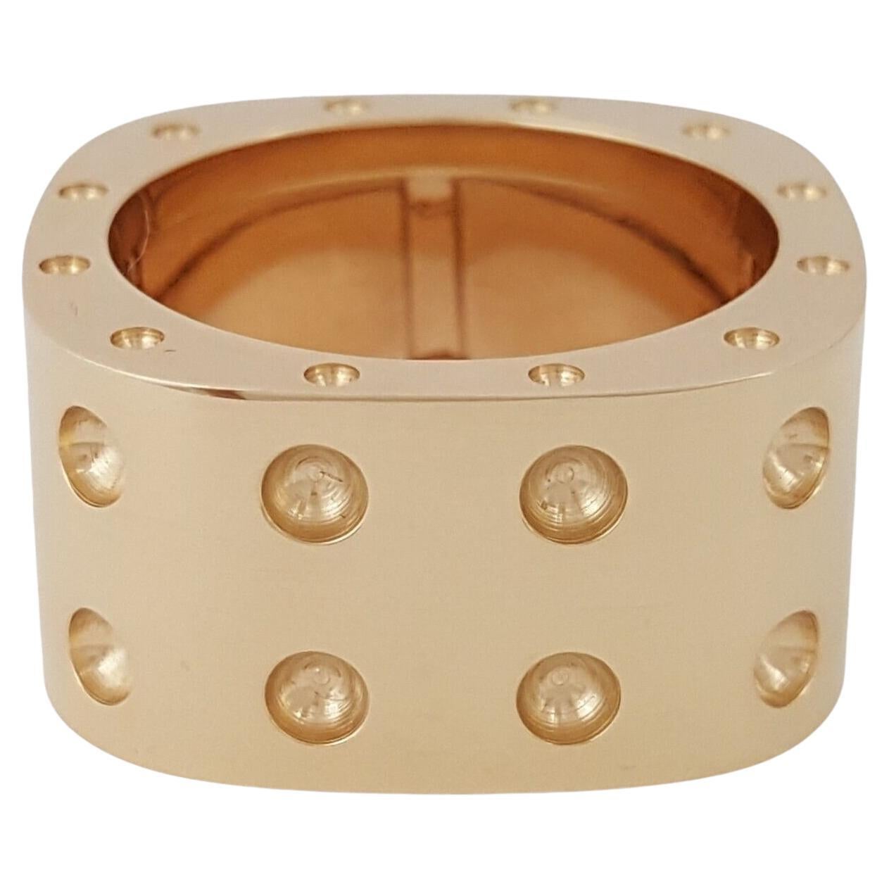 Roberto Coin 18K Yellow Gold Pois Moi Double Row Statement Ring For Sale