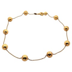 Roberto Coin 18k Yellow Gold Polished Bead Ball Station 17.5" Necklace