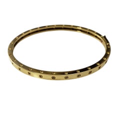 Roberto Coin 18K Yellow Gold Symphony Dotted Hinged Bangle Bracelet #21823