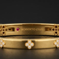Roberto Coin 18k Yellow Gold Venetian Princess Diamond Bangle Bracelet