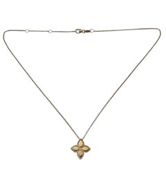 Roberto Coin 18K Yellow Gold Venetian Princess Flower Pendant Necklace #24757