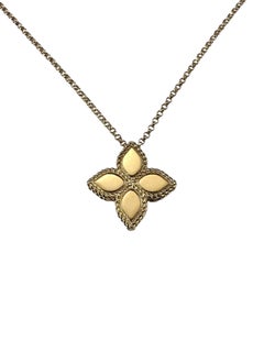 Roberto Coin 18K Yellow Gold Venetian Princess Flower Pendant Necklace #24757