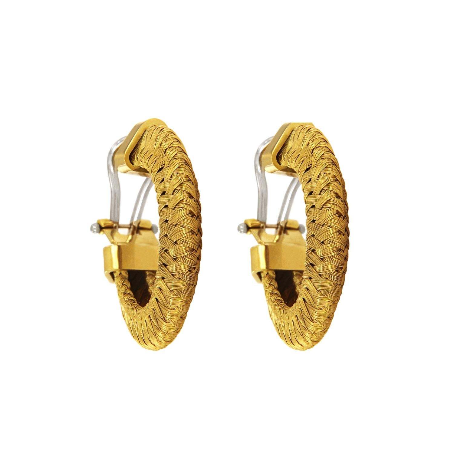 mens gold hoop earrings 18k