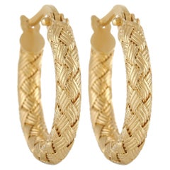 Roberto Coin 18K Yellow Gold Woven Hoop Earrings