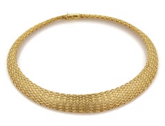 Roberto Coin 18k Yellow Gold Woven Silk Graduated Collar Necklace