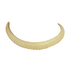 Roberto Coin 18k Yellow Gold Woven Silk Graduated Collar Necklace