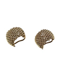 Roberto Coin 18K Yellow Gold Yellow Gold Mesh Omega Back Earrings #25411