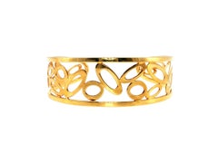 Roberto Coin 18K YG Cuff Bracelet Earrings & Ring Set 0.18ct Diamonds 0.08 Ruby