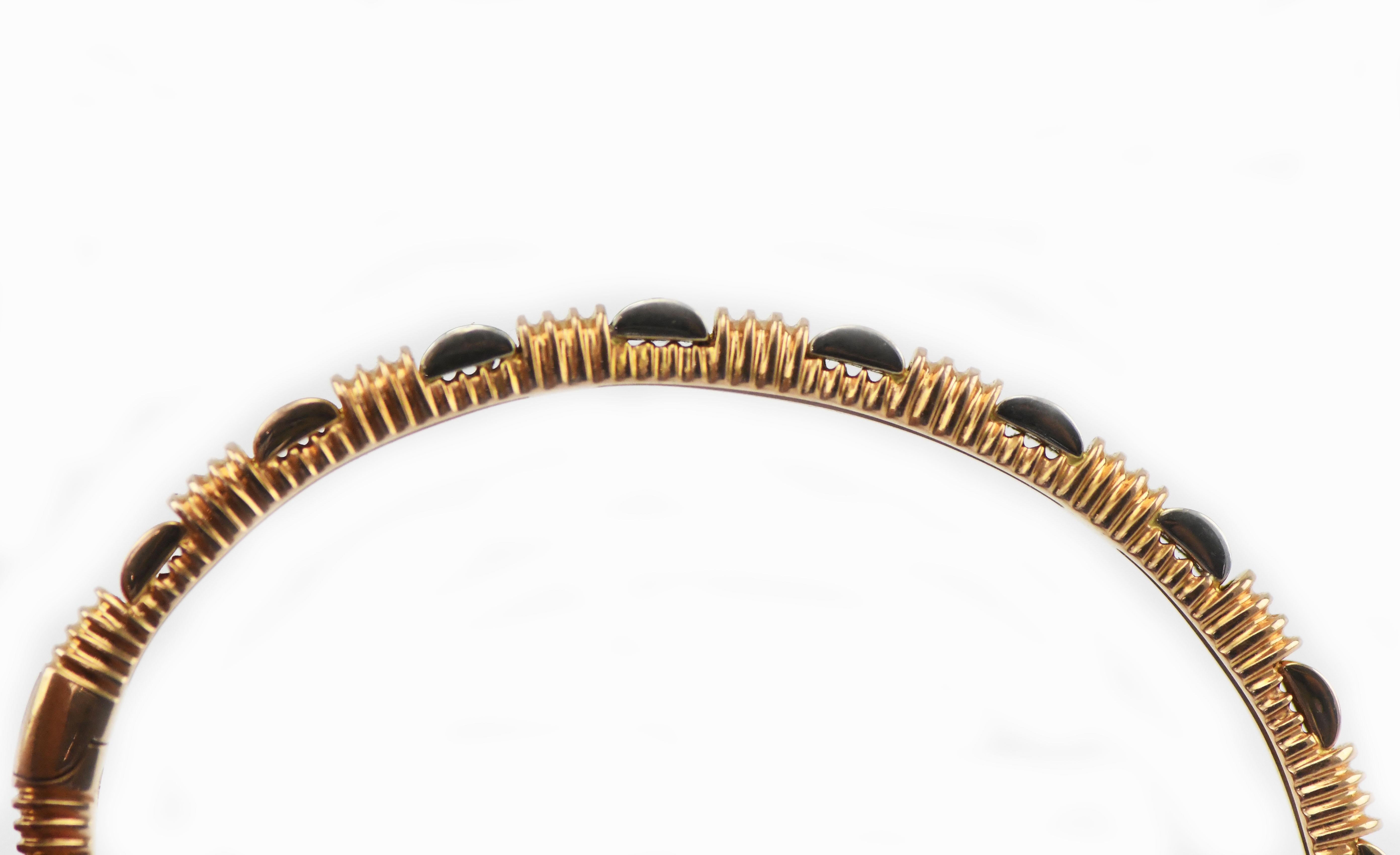 Roberto Coin 18k Rose Gold and Diamond Bracelet. Marked (Star 1226 VI)  Started in 1977, Roberto Coin is a comparatively young fine jewelry brand but it has quickly become an international sensation. Most pieces are marked with a small ruby but not