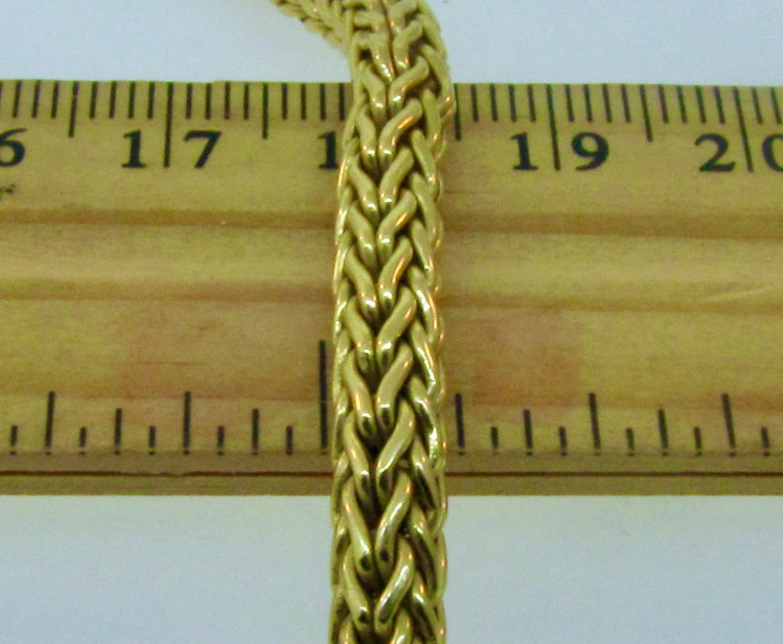 Roberto Coin 1990's 18K Yellow Gold Woven Necklace  In Good Condition For Sale In New York, NY