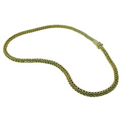 Roberto Coin 1990's 18K Yellow Gold Woven Necklace 