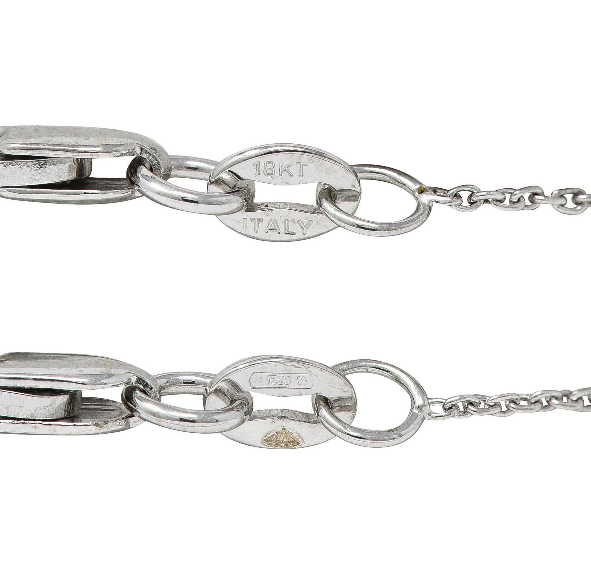 Roberto Coin 2000er Jahre Diamant-Rubin-Halskette aus 18 Karat Gold mit Diamanten von By The Inch im Angebot 3
