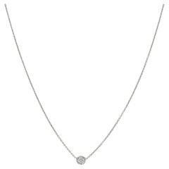 Roberto Coin 2000's Diamond Ruby 18K White Gold Diamonds By The Inch Necklace