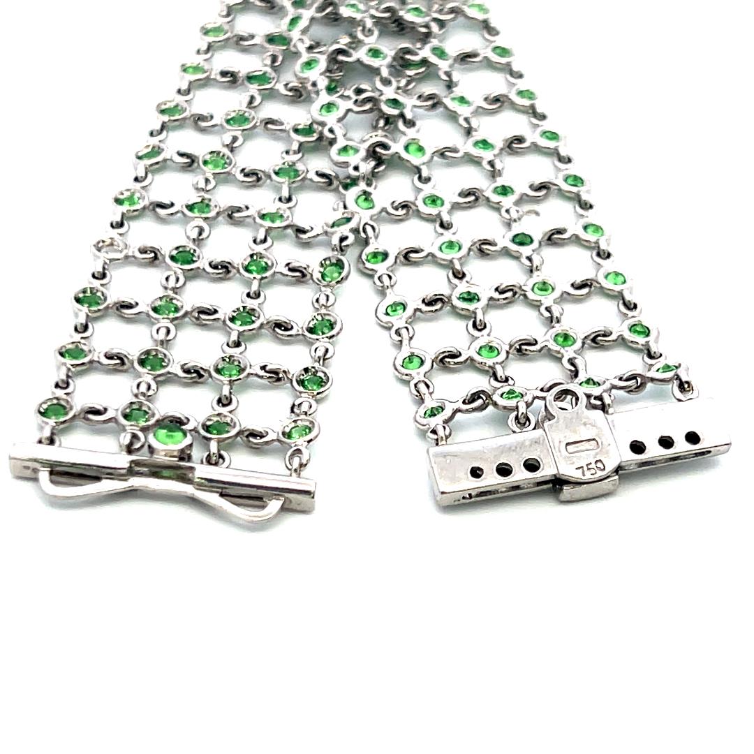 Roberto Coin - Bracciale a maglie in oro bianco 18 carati da 2,25 carati tondi e brillanti in vendita 6