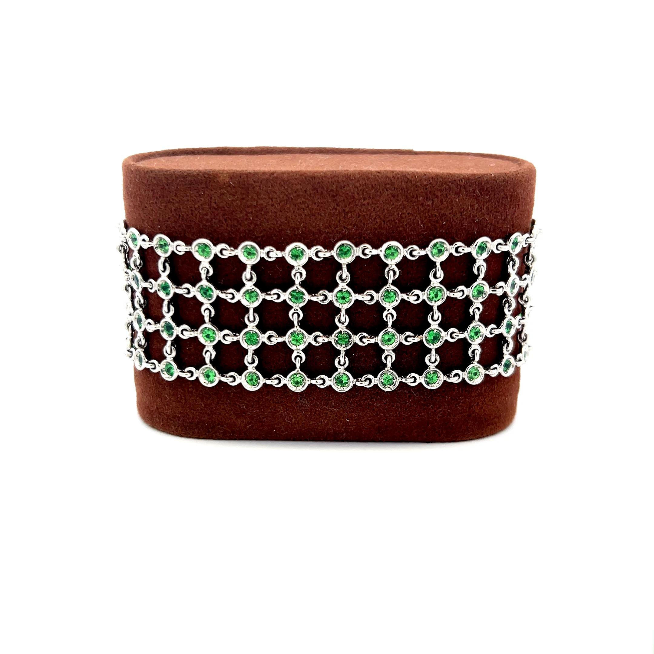 Donna Roberto Coin - Bracciale a maglie in oro bianco 18 carati da 2,25 carati tondi e brillanti in vendita